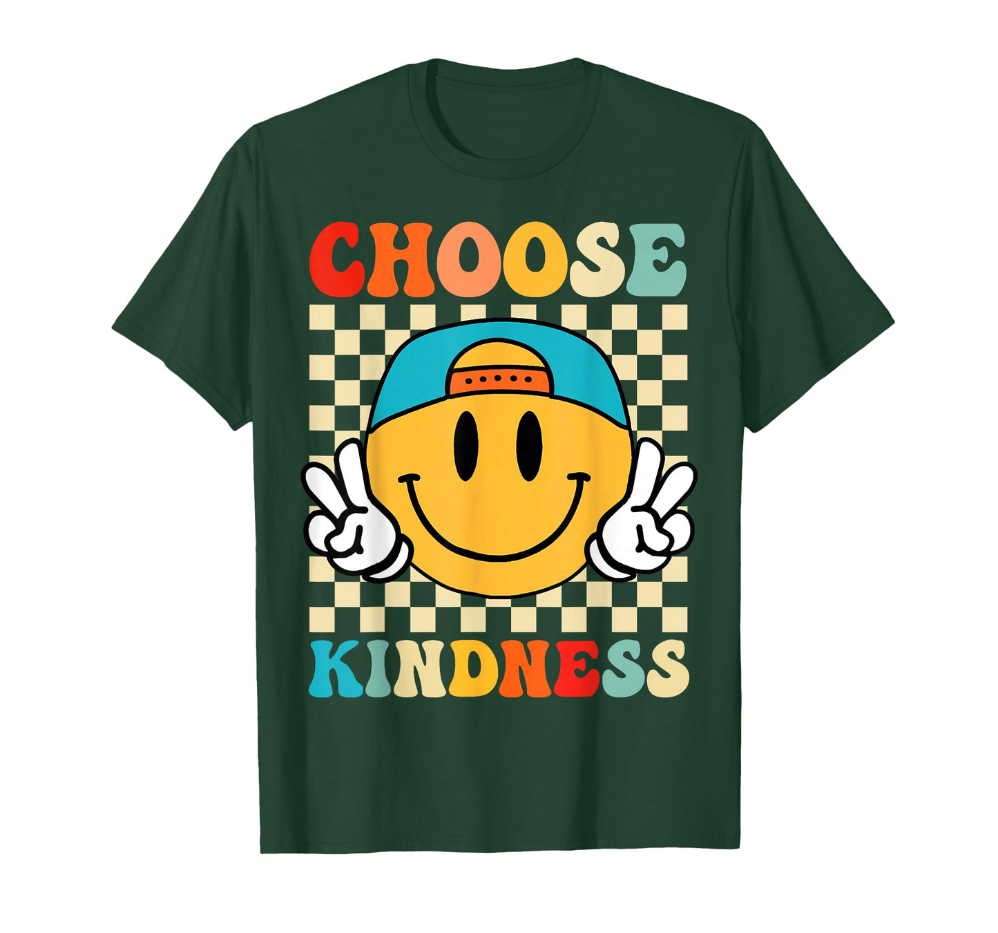 Choose Kindness Retro Groovy Be Kind Inspirational Kids T-Shirt