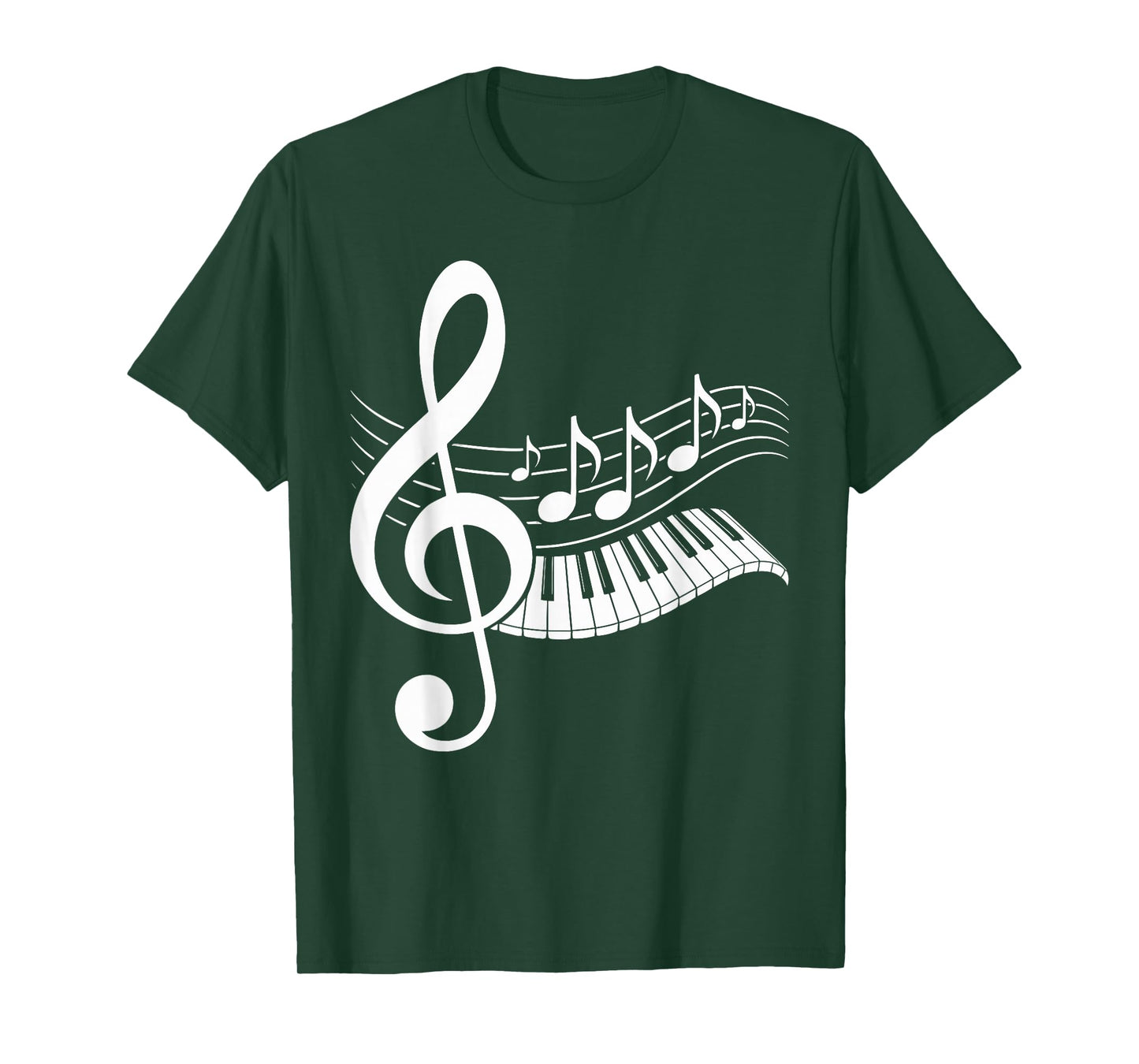 Pianist Music Note Treble Clef Piano Player Keyboard Teacher T-Shirt