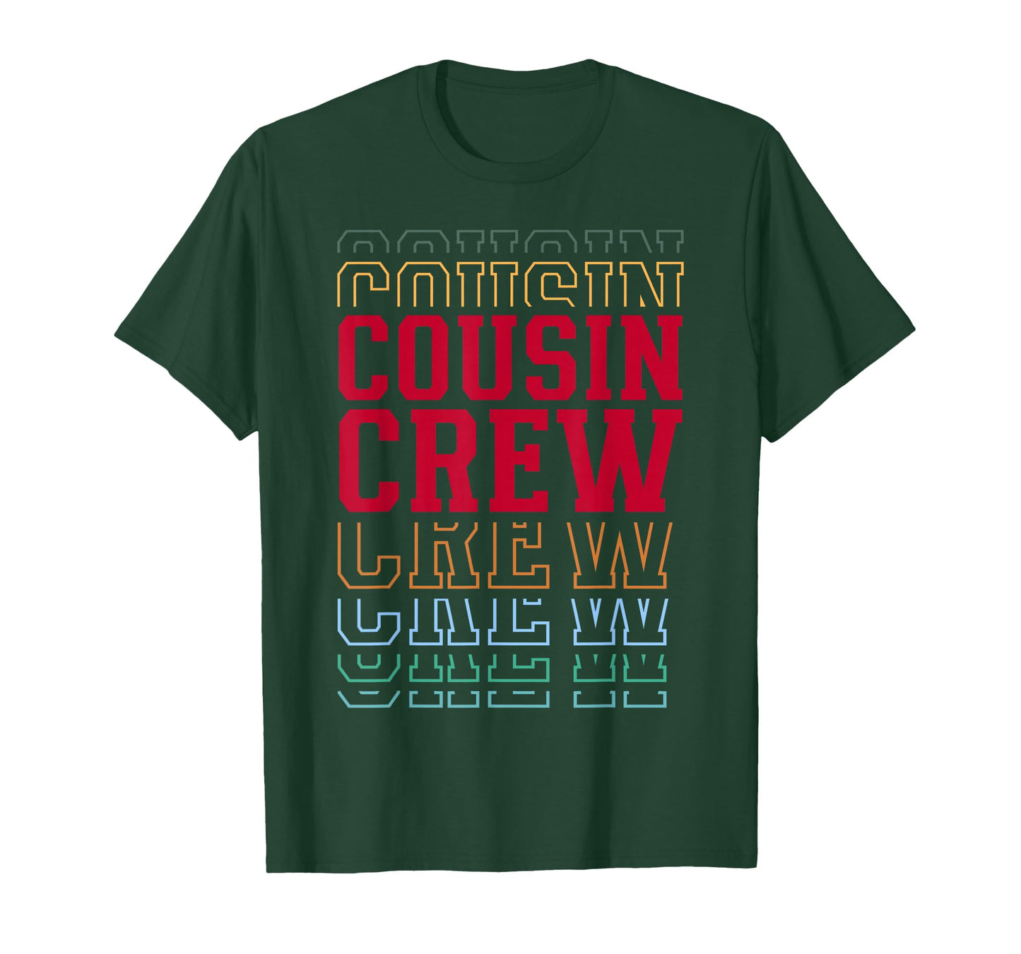 Cousin Crew Funny Athletic Lettering Siblings Cousin T-Shirt