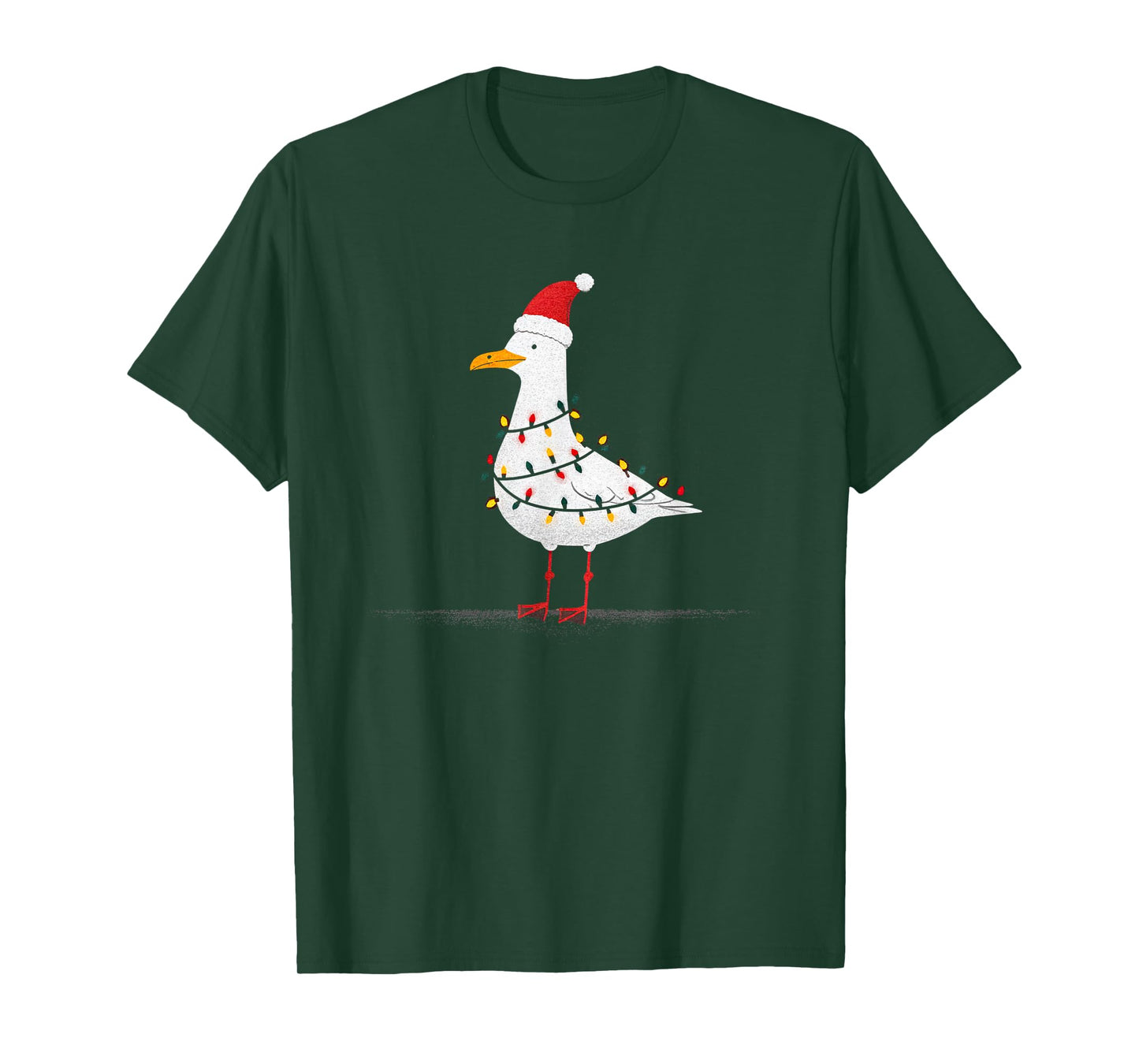 Funny Seagull Christmas Graphics Animal Lights Lover T-Shirt