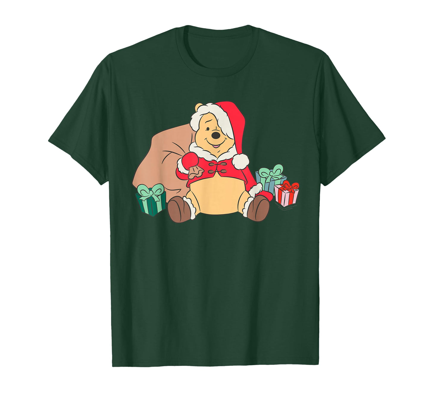 Disney Winnie The Pooh Santa Claus Holiday T-Shirt
