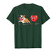 Funny English Bulldog Heart Valentine Dog Womens Mens Kids T-Shirt