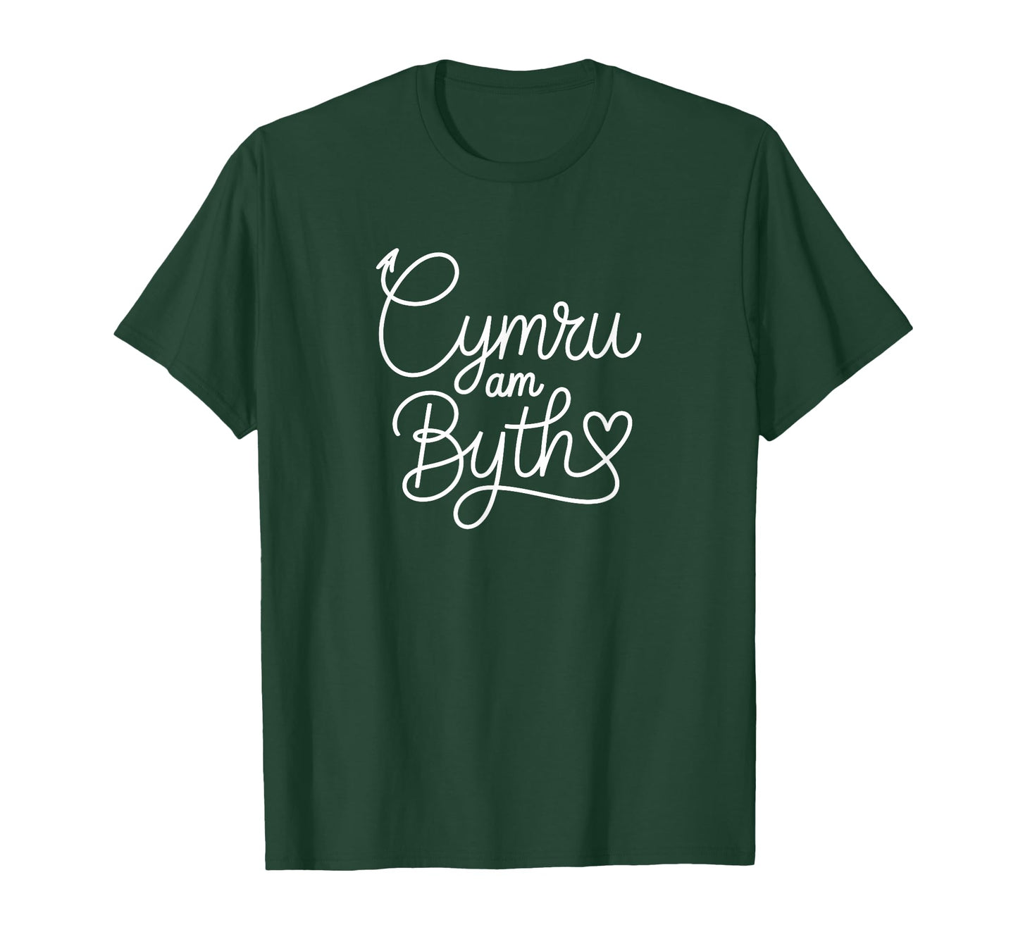 Wales is Forever - Welsh Patriotic Heart Line Art T-Shirt