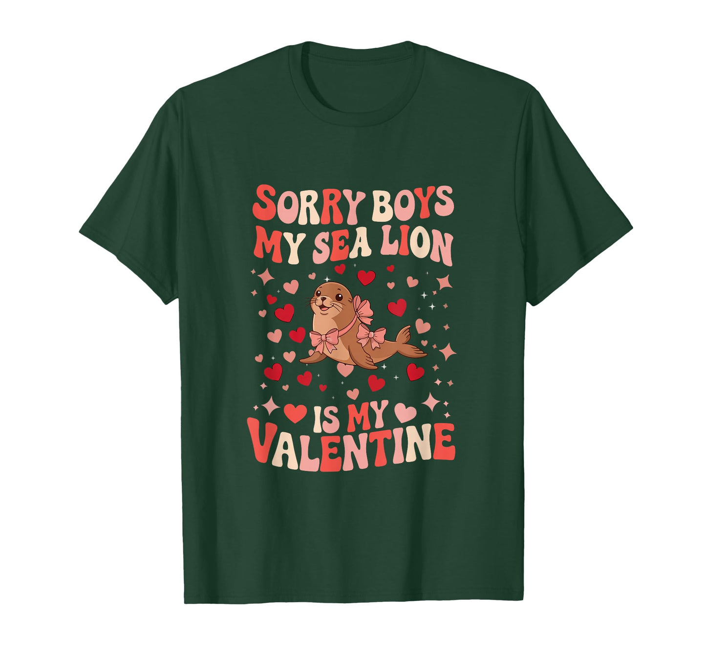 Sorry Sea Lion is My Valentine Joke Boys Cute Animal Lover T-Shirt