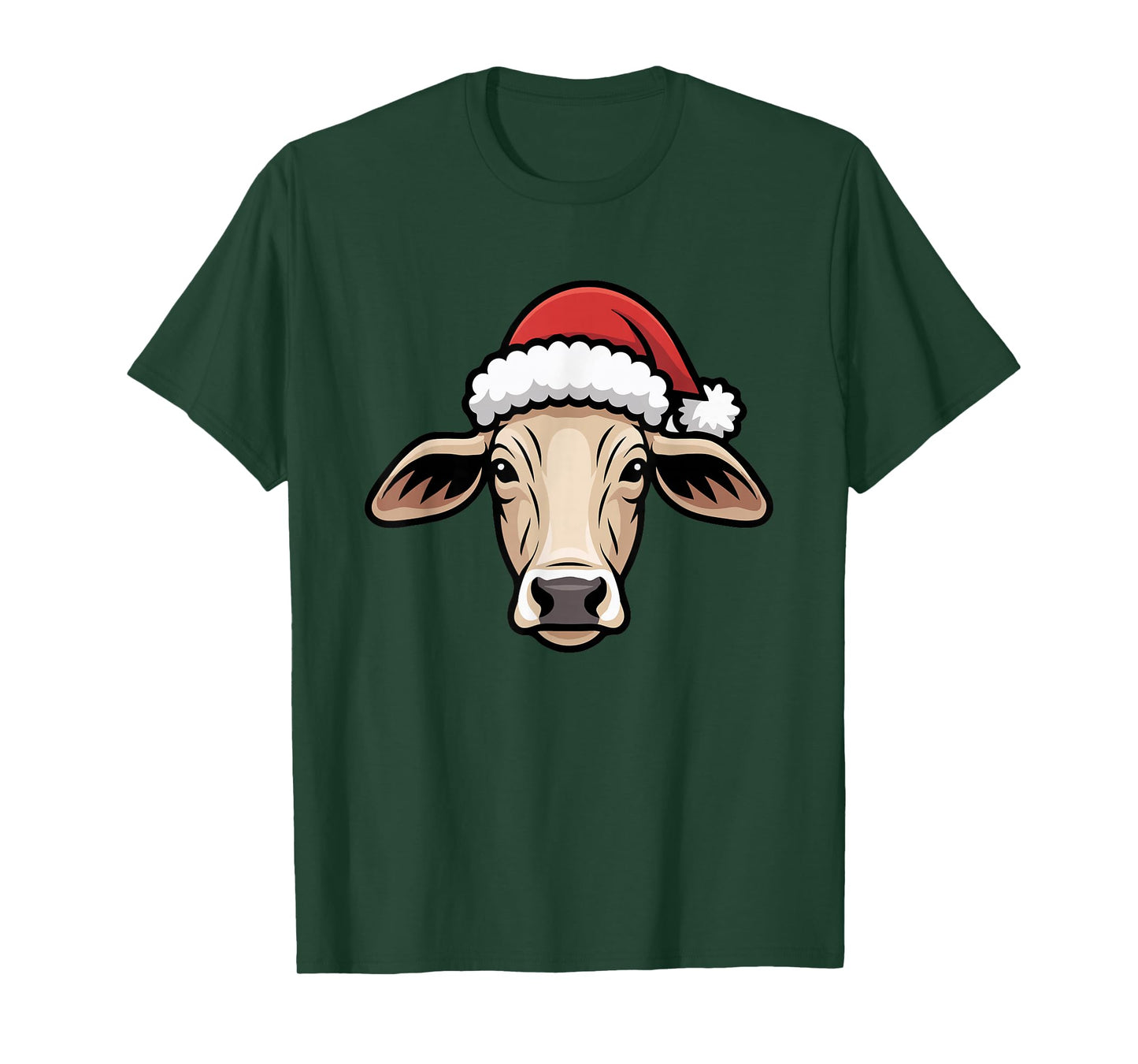 Brahman Cow Christmas Cattle Ugly Xmas Sweater Rancher T-Shirt