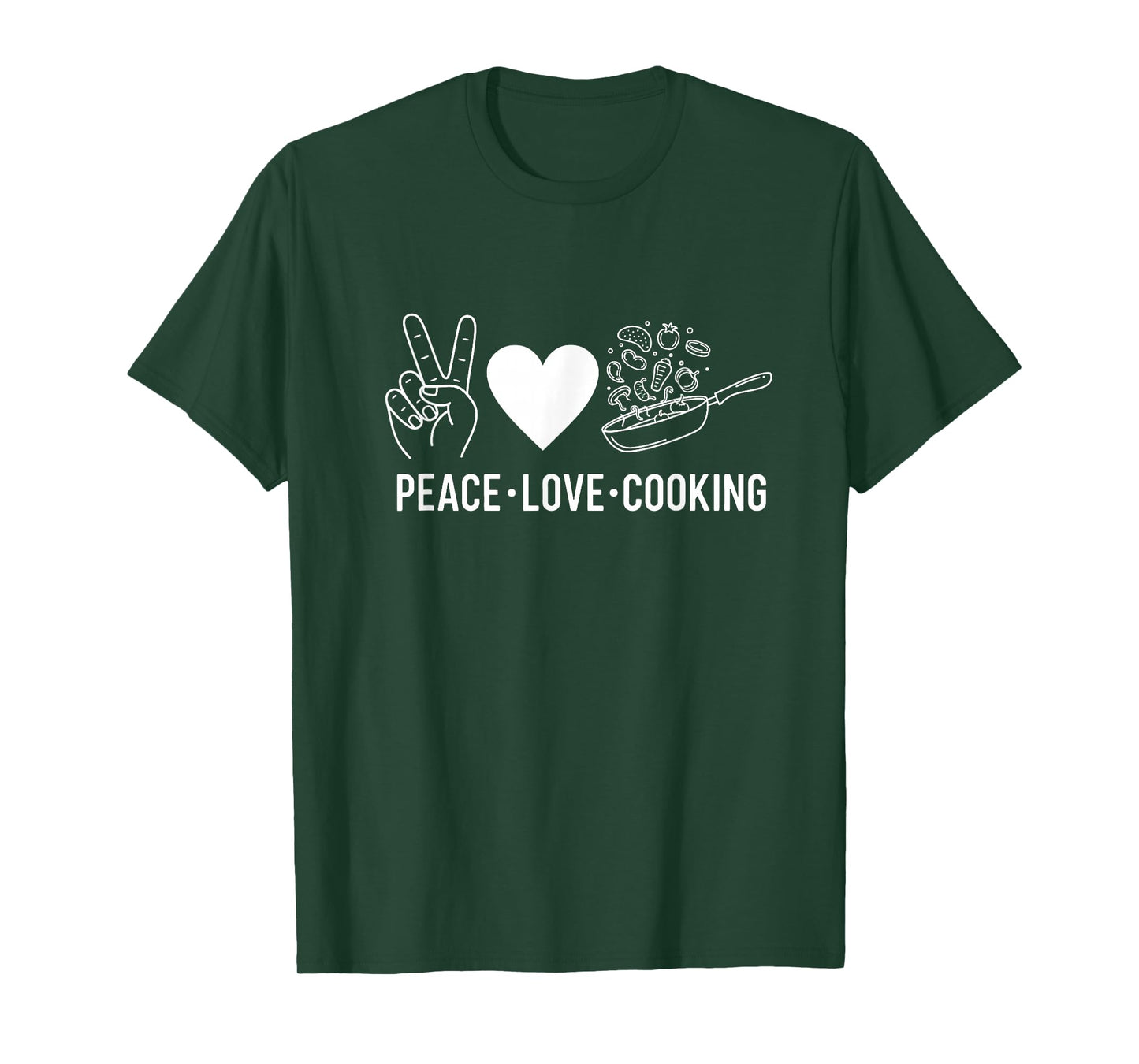 Peace, Love Cooking Retro Cooking Lover T-Shirt