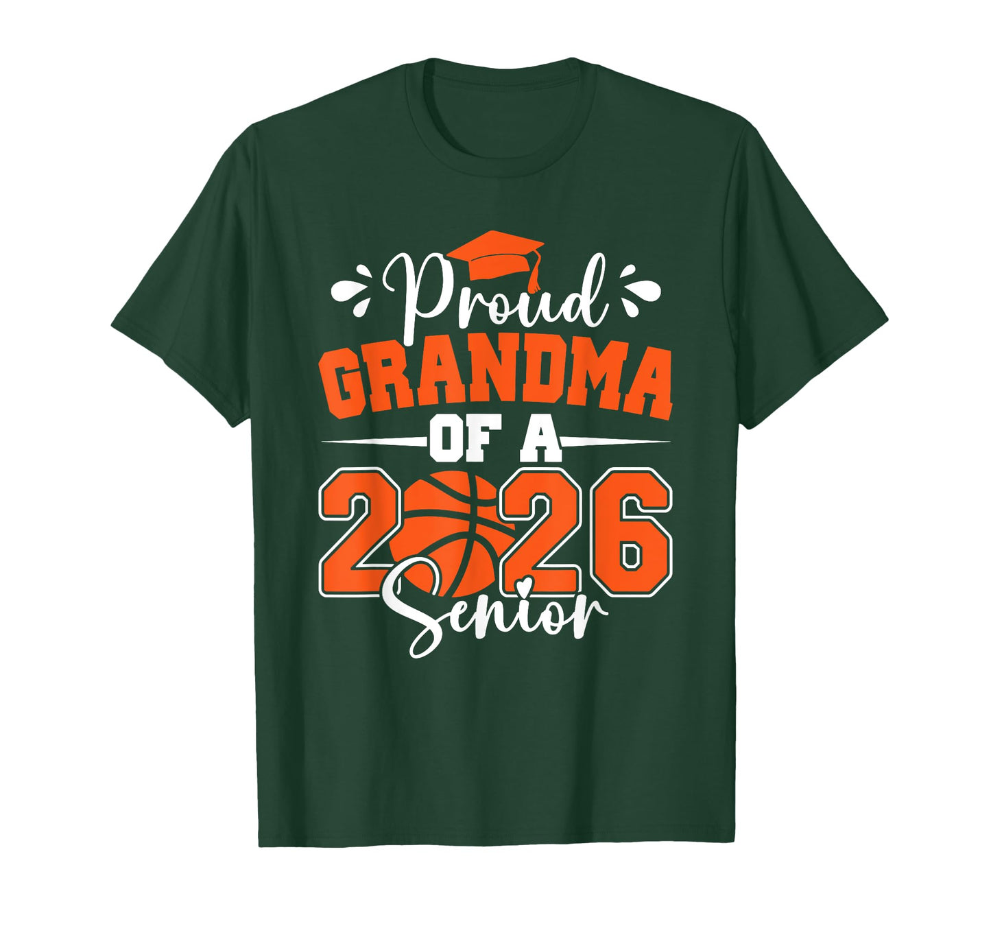 Proud Grandma of A 2026 Senior Basketball Graduation Family T-Shirt