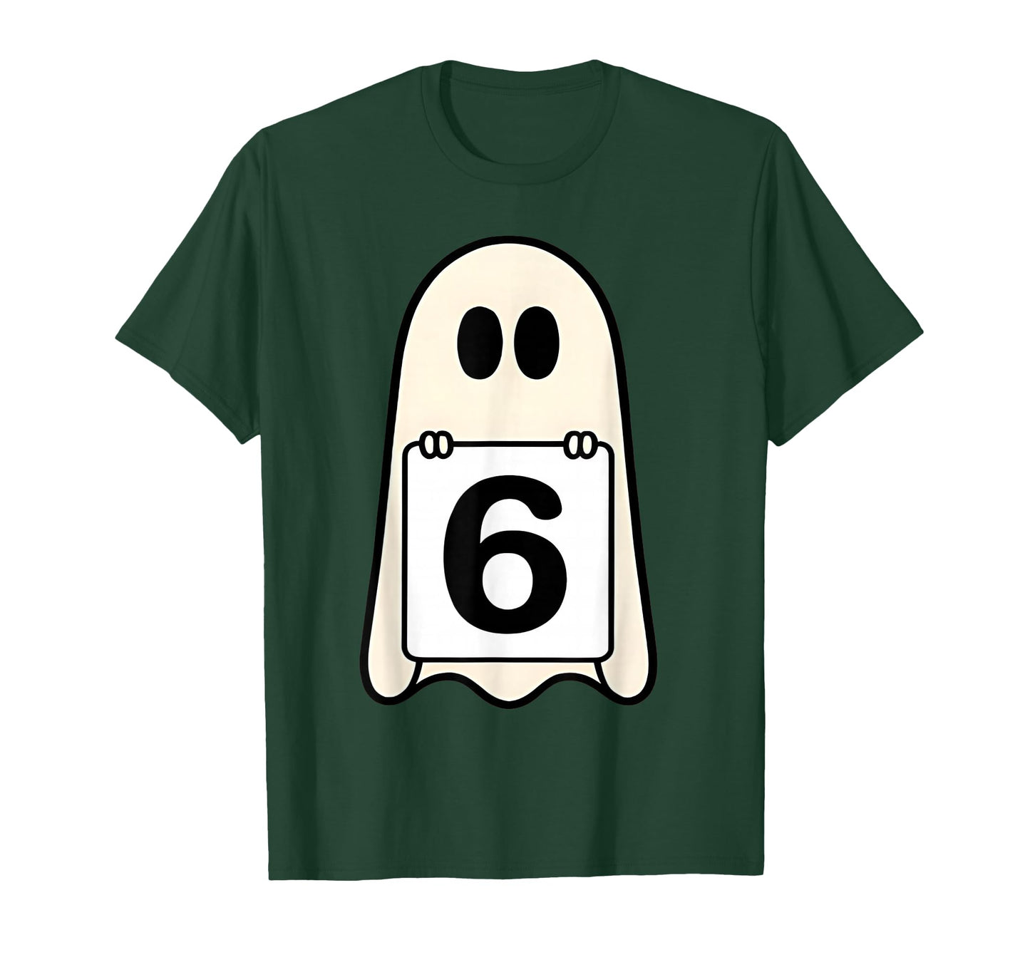 Spooky Number 6 Matching Halloween Costume Group Meme Ghost T-Shirt