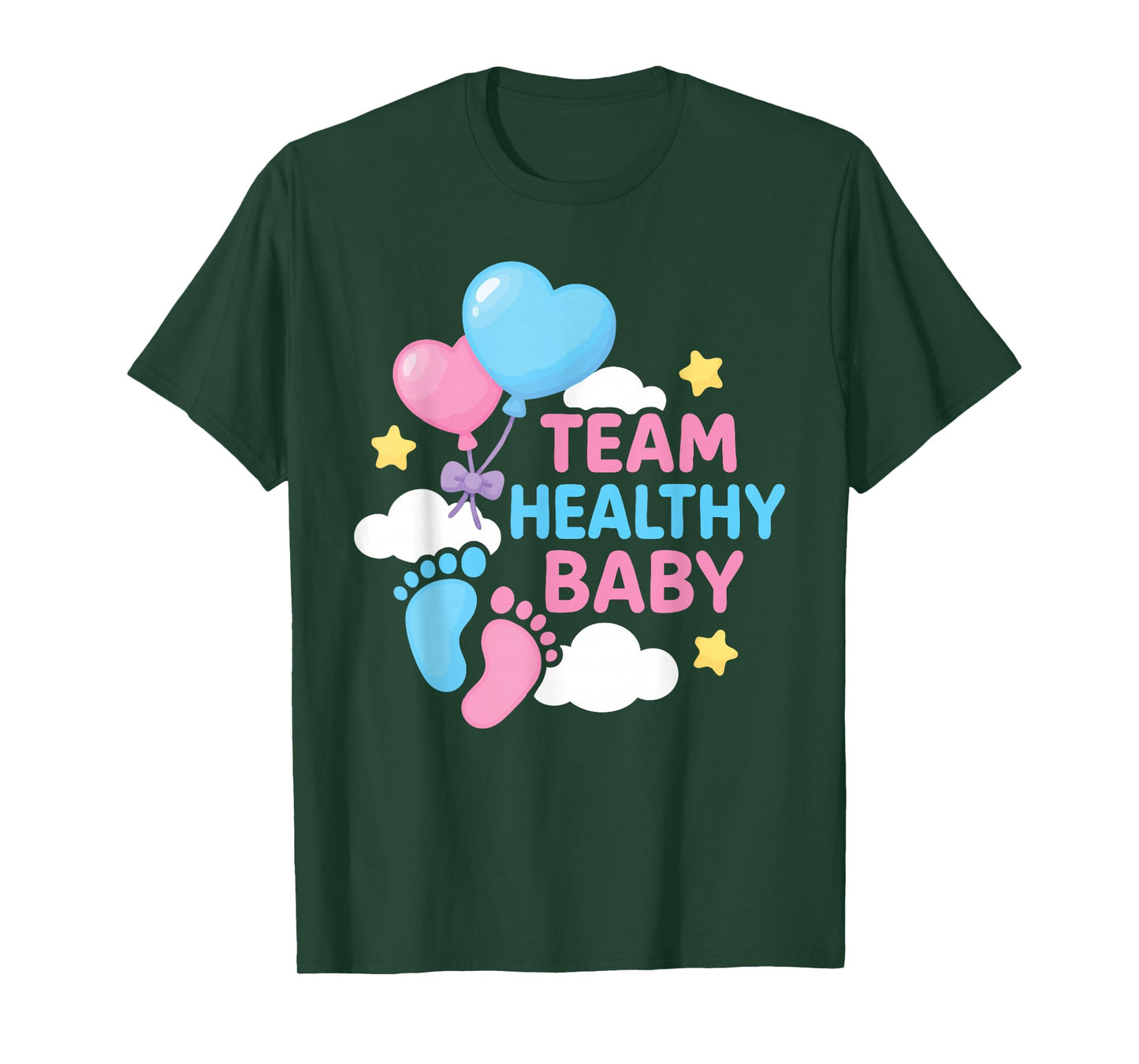 Team Healthy Baby Cute Gender Reveal Party Supplies T-Shirt
