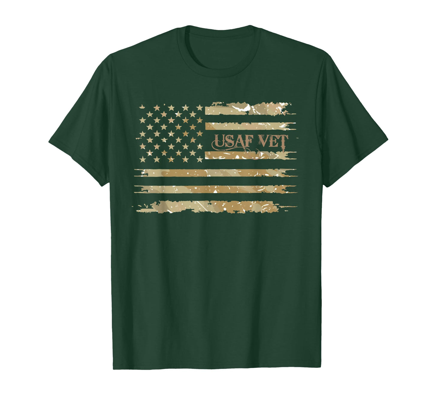 USAF Vet Air Force Veteran Military Service Desert Camo T-Shirt