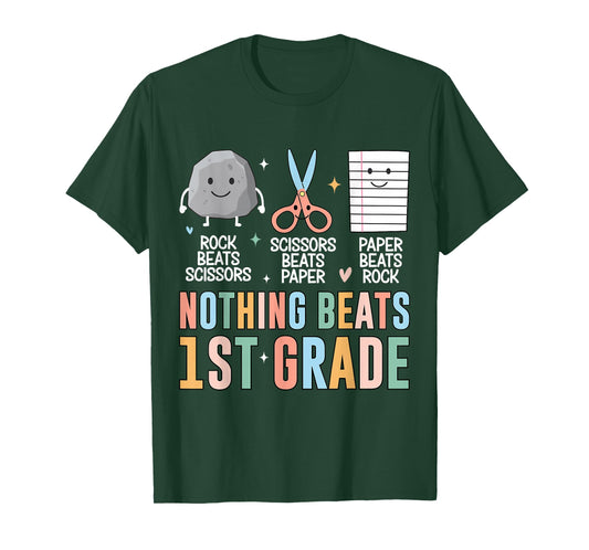Nothing Beats 1st Grade Funny Back to School Kids Teachers T-Shirt