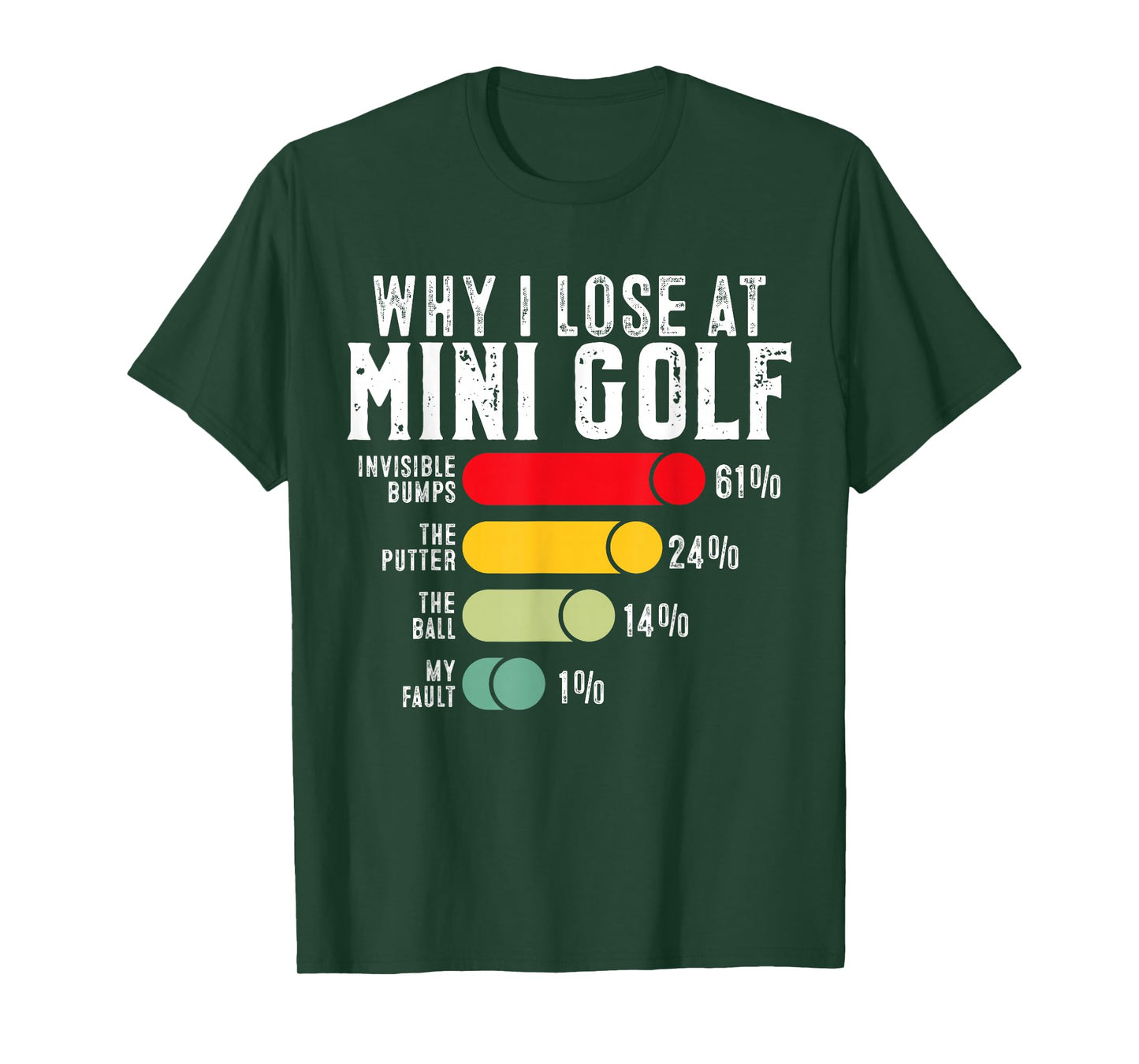 Why I Lose at Mini Golf Funny Mini Golf Playing T-Shirt