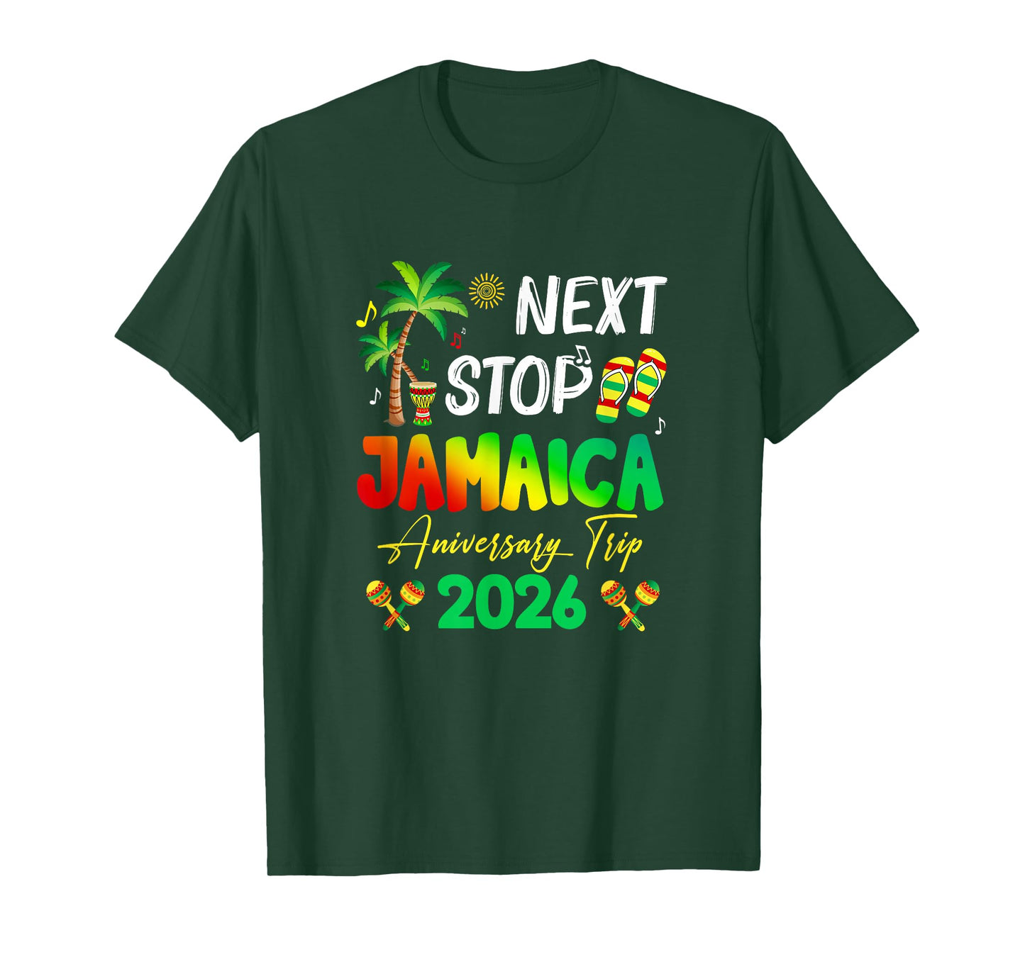 Next Stop Jamaica 2026 Couples Anniversary Family Trip T-Shirt
