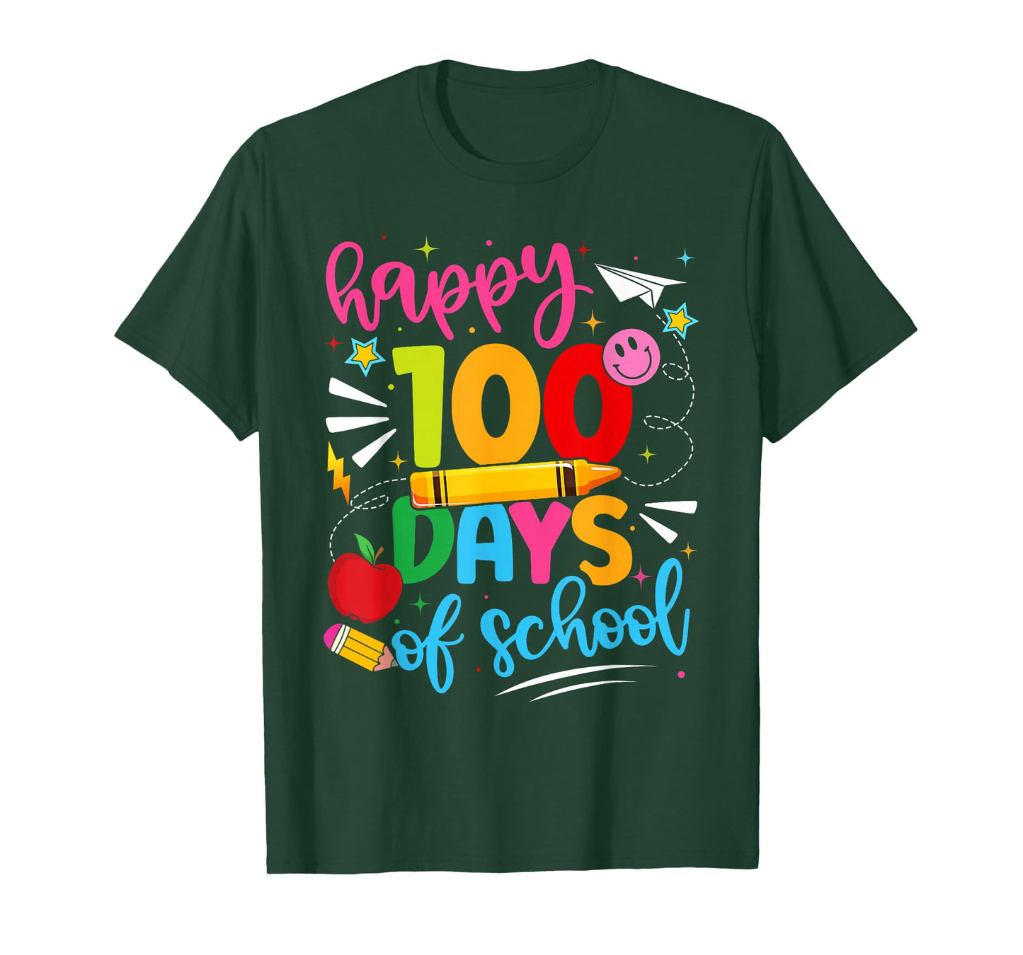 100th Day of School Happy 100 Days Teachers Boy Girl Kid T-Shirt