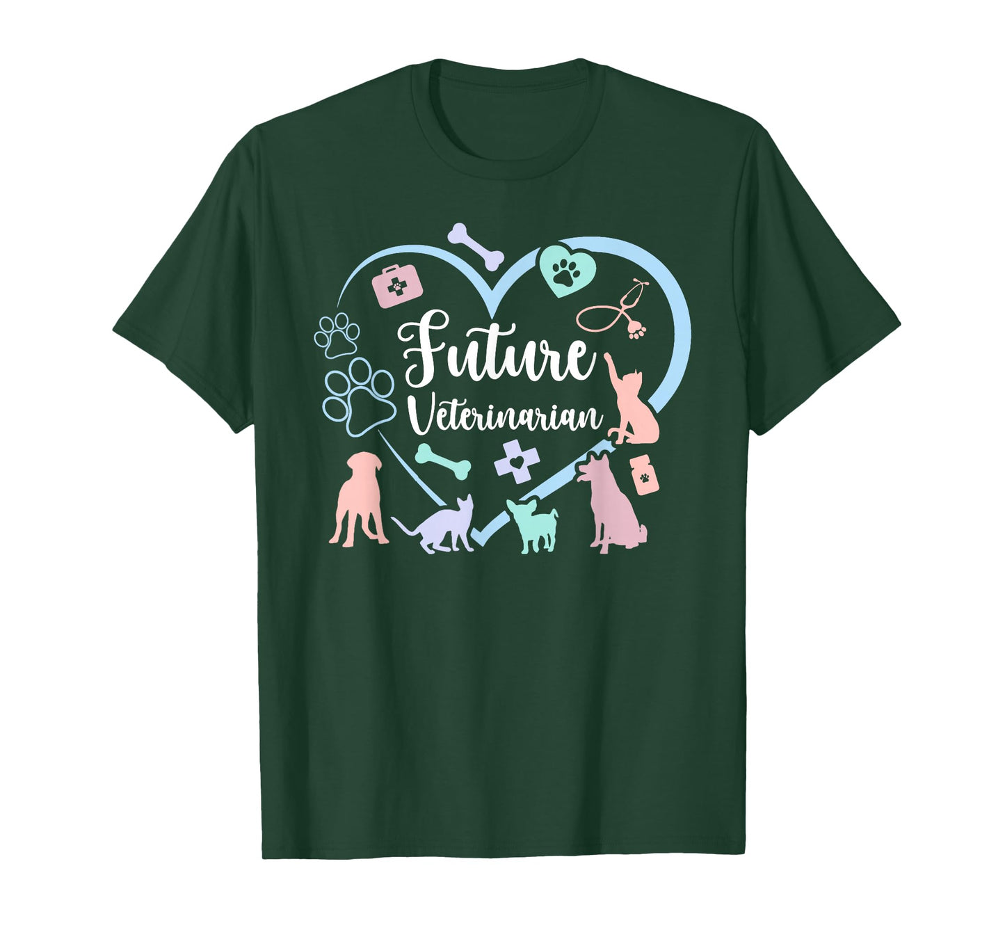 Future Veterinarian Heart Veterinary Student Vet in Progress T-Shirt
