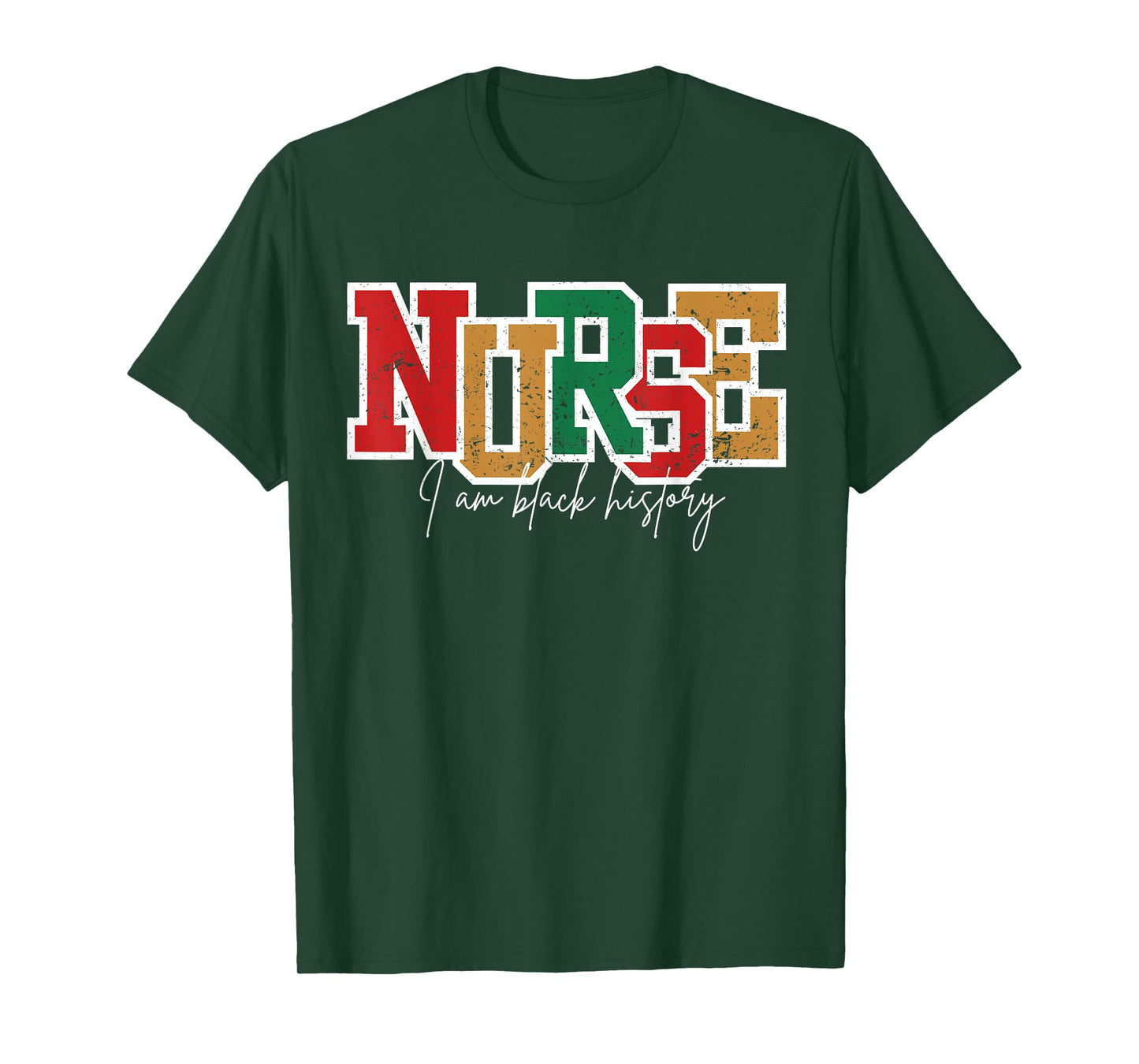 I am Black History Nurse African Proud Nursing Crew T-Shirt