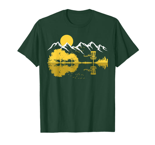 Guitar Lake Mountain Reflections Shadow Love Guitar Musician T-Shirt