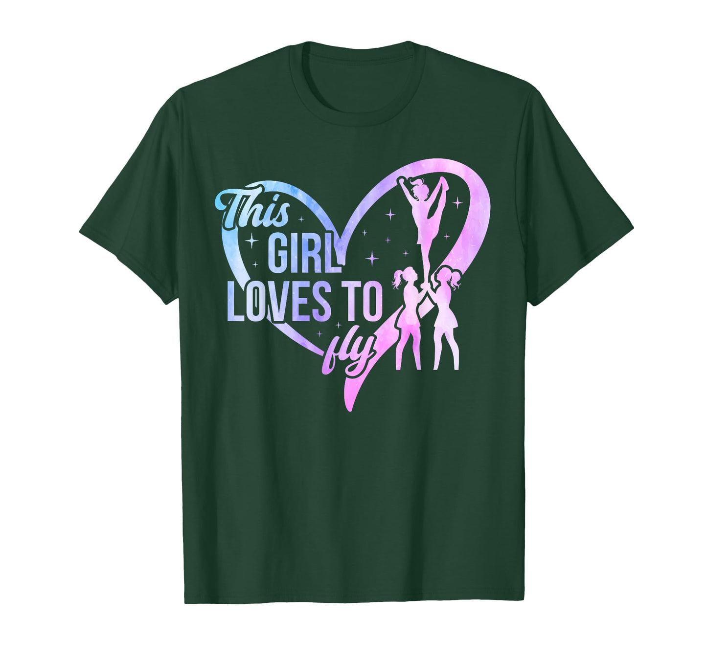 This Girl Loves to Fly Cheer Flyer Cheerleading Flyer T-Shirt