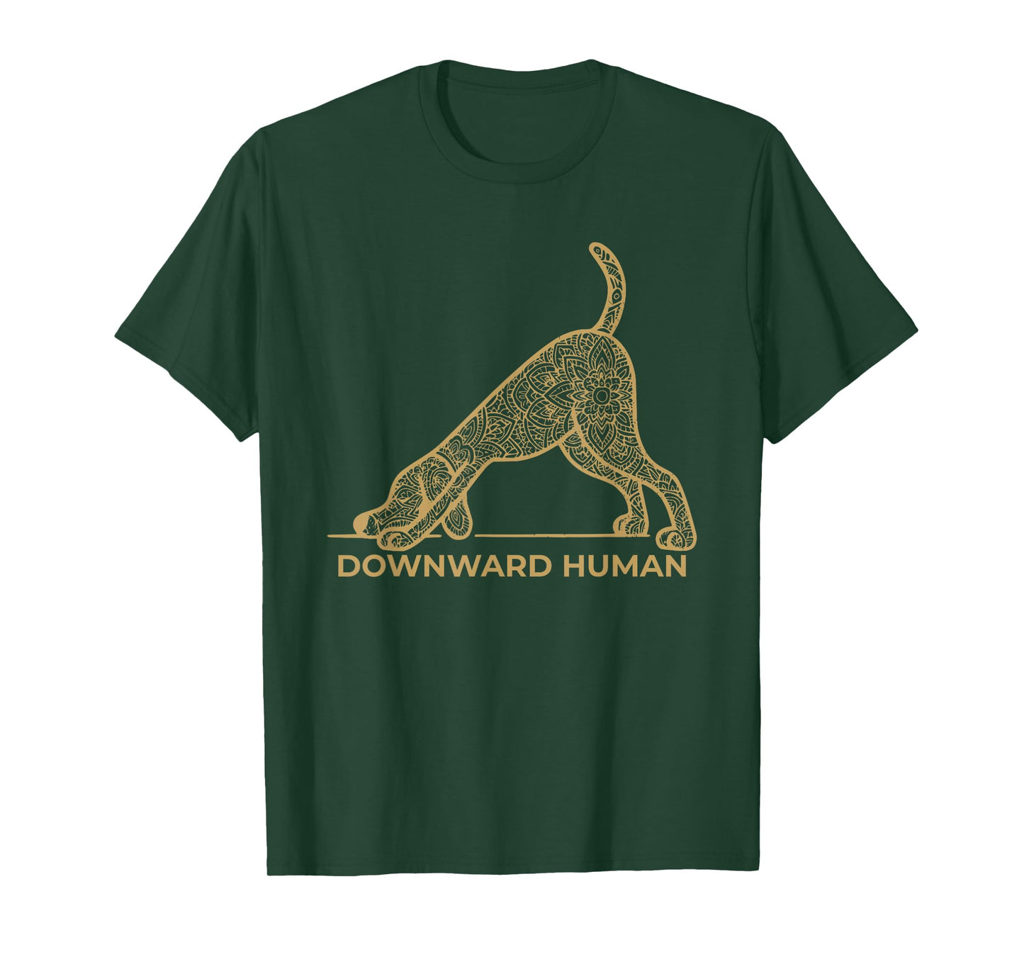 Downward Human – Mandala Dog Yoga Pose Yoga Dog Lover T-Shirt