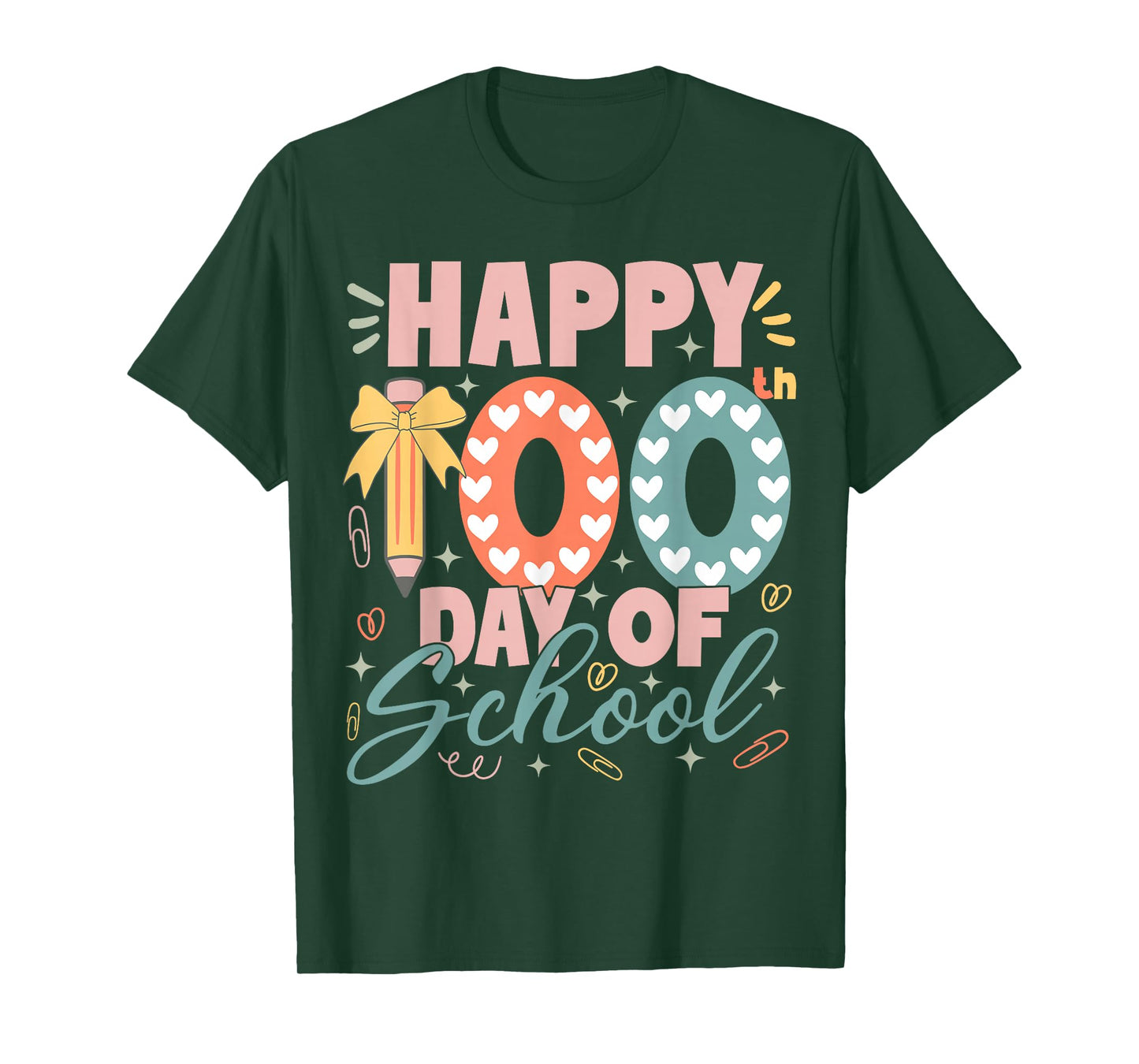 Happy 100th Day of School Teacher Student 100 Days of School T-Shirt