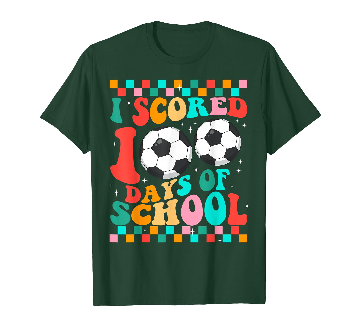 I Scored 100 Days of School Soccer Kids Student Teacher T-Shirt