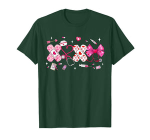 XOXO Nurse Valentines Day Stethoscope Valentine for Nurse T-Shirt