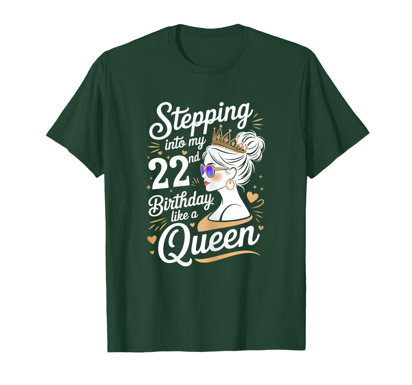 Stepping Into My 22nd Birthday 22 Years Old Women Bday Gifts T-Shirt