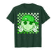 St Patricks Day Groovy Shamrock Smile Face Funny Men Kids T-Shirt