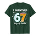 I Survived 67 Day of School Notebook Teachers and Students T-Shirt