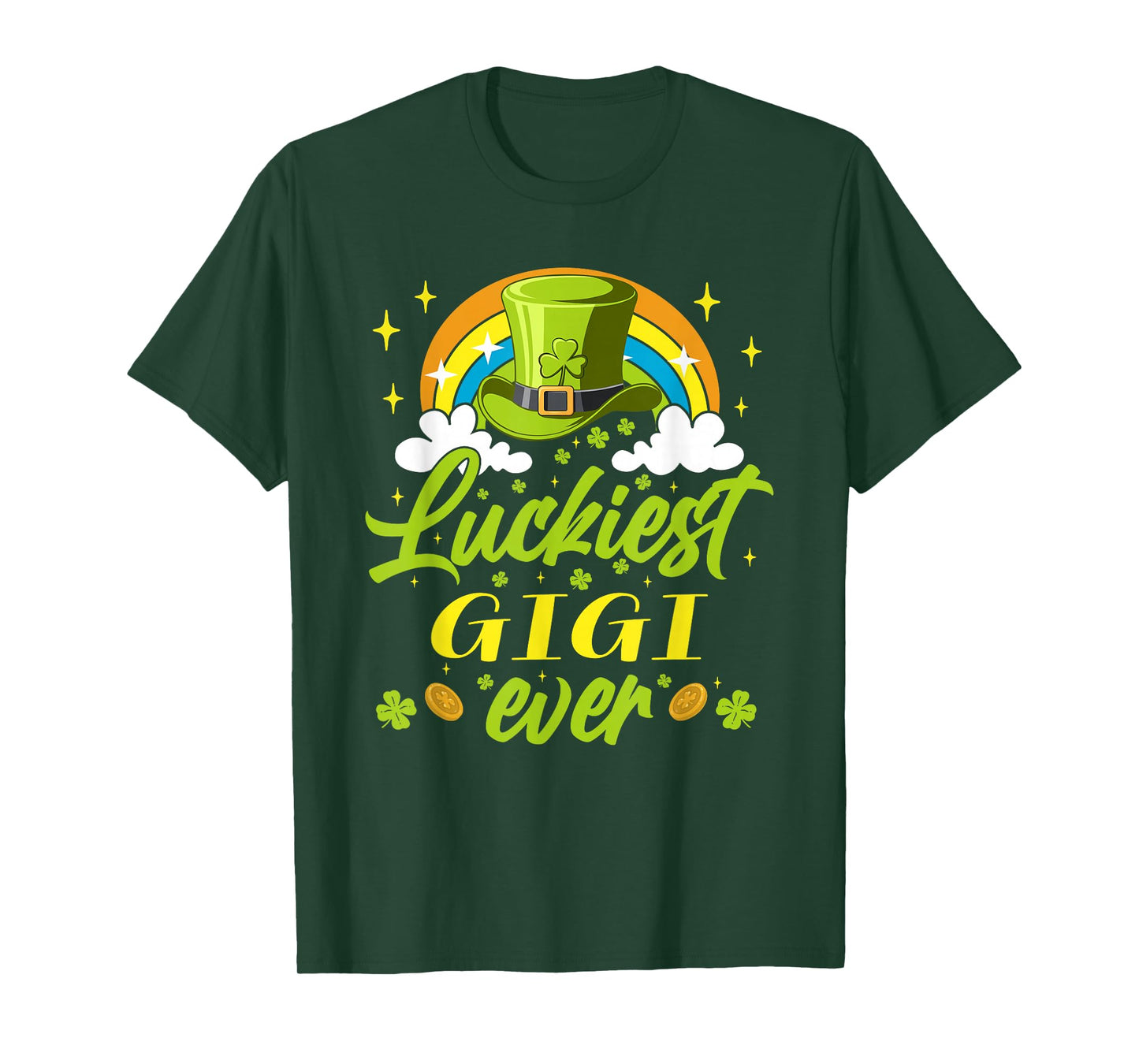 Luckiest Gigi Ever Shamrocks Lucky St Patrick's Day T-Shirt