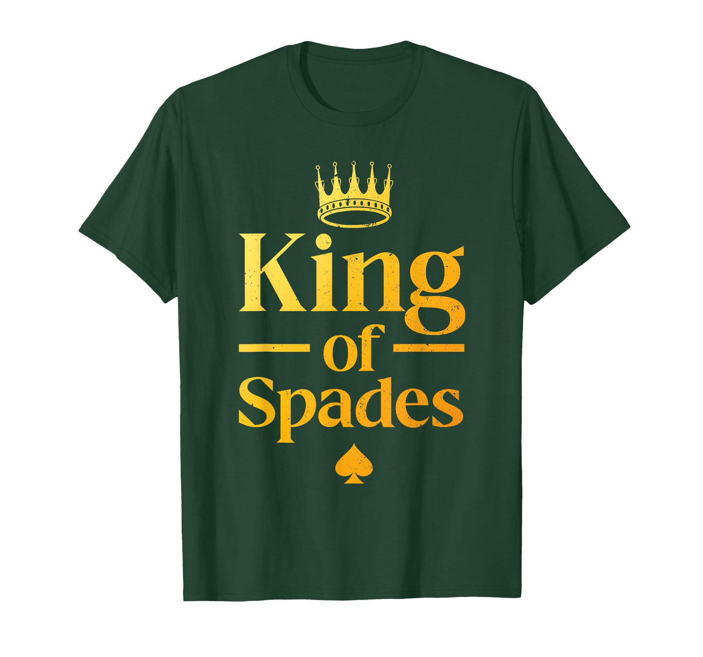Cool King of Spades Art for Men Dad Card Game Spades Player T-Shirt