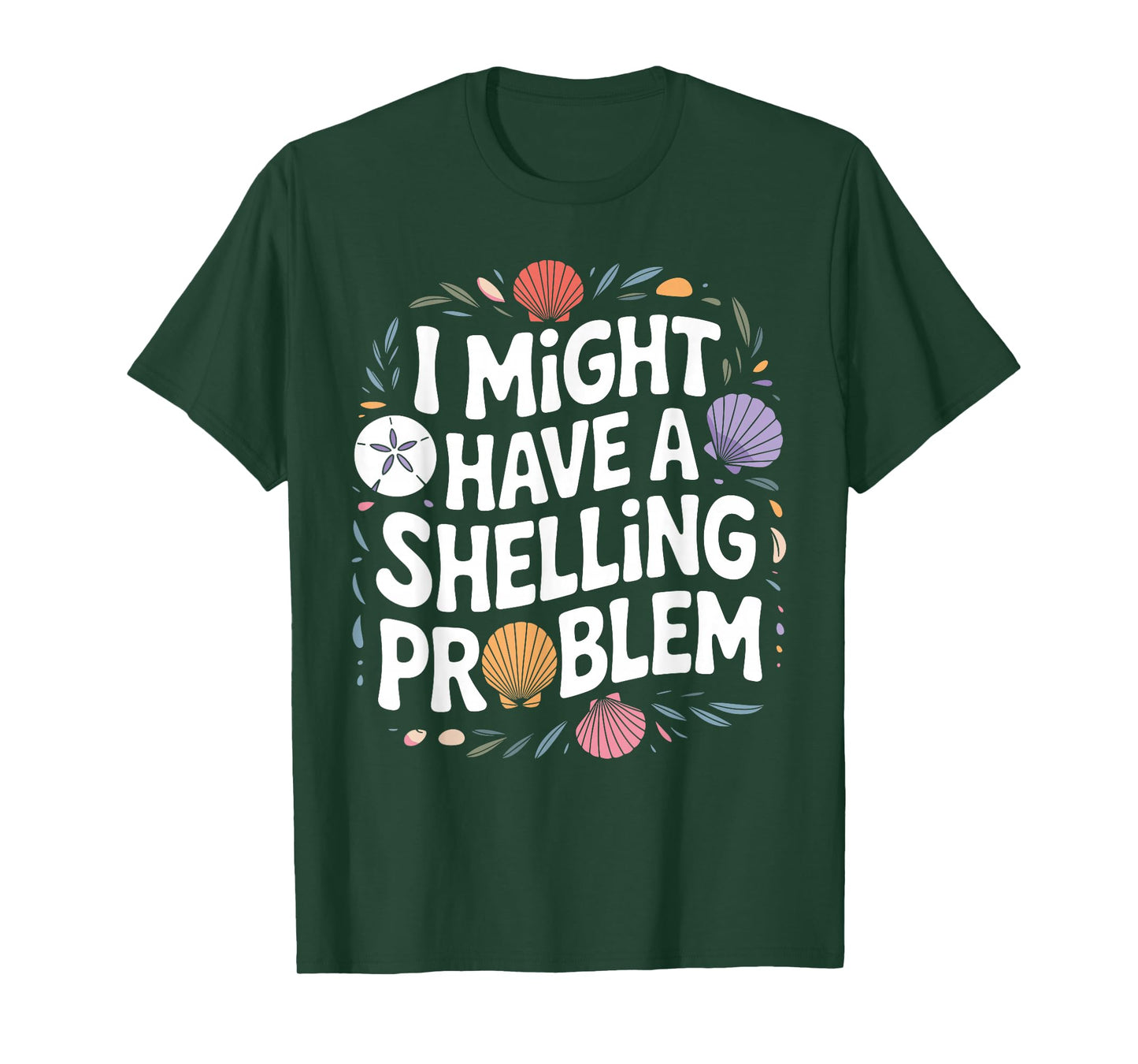 Funny Seashell Art for Men Women Sea Shell Ocean Shelling T-Shirt
