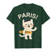 French Cat with Baguette Cute Cat Paris Funny Animal T-Shirt