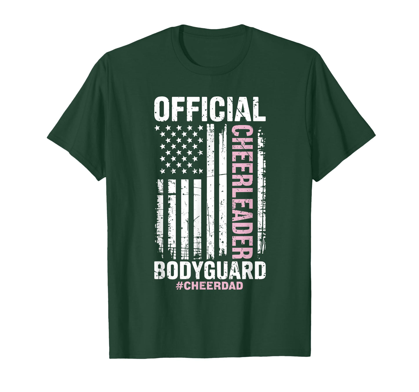 Official Cheerleader Bodyguard Cheer Dad Flag Vintage T-Shirt
