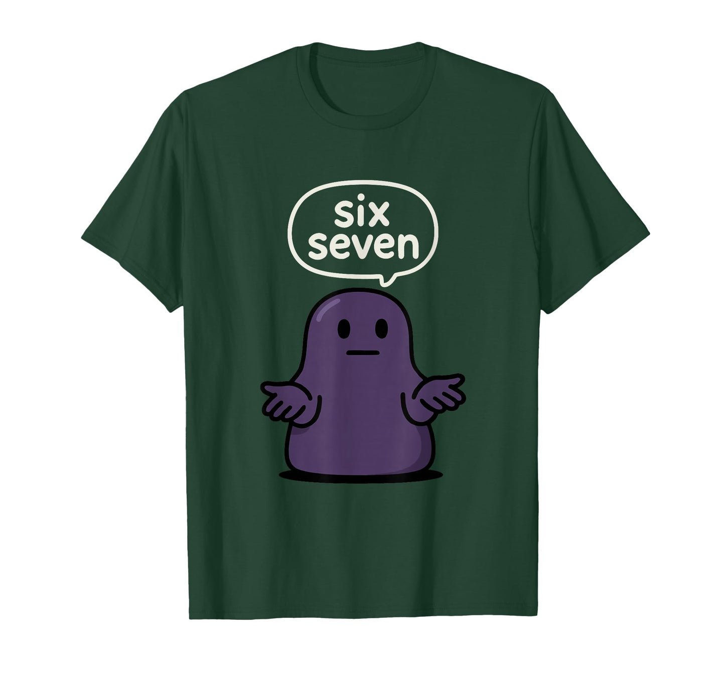 67 Six Seven 6-7 Midnight Blob Slime - Kid Brainrot Meme T-Shirt