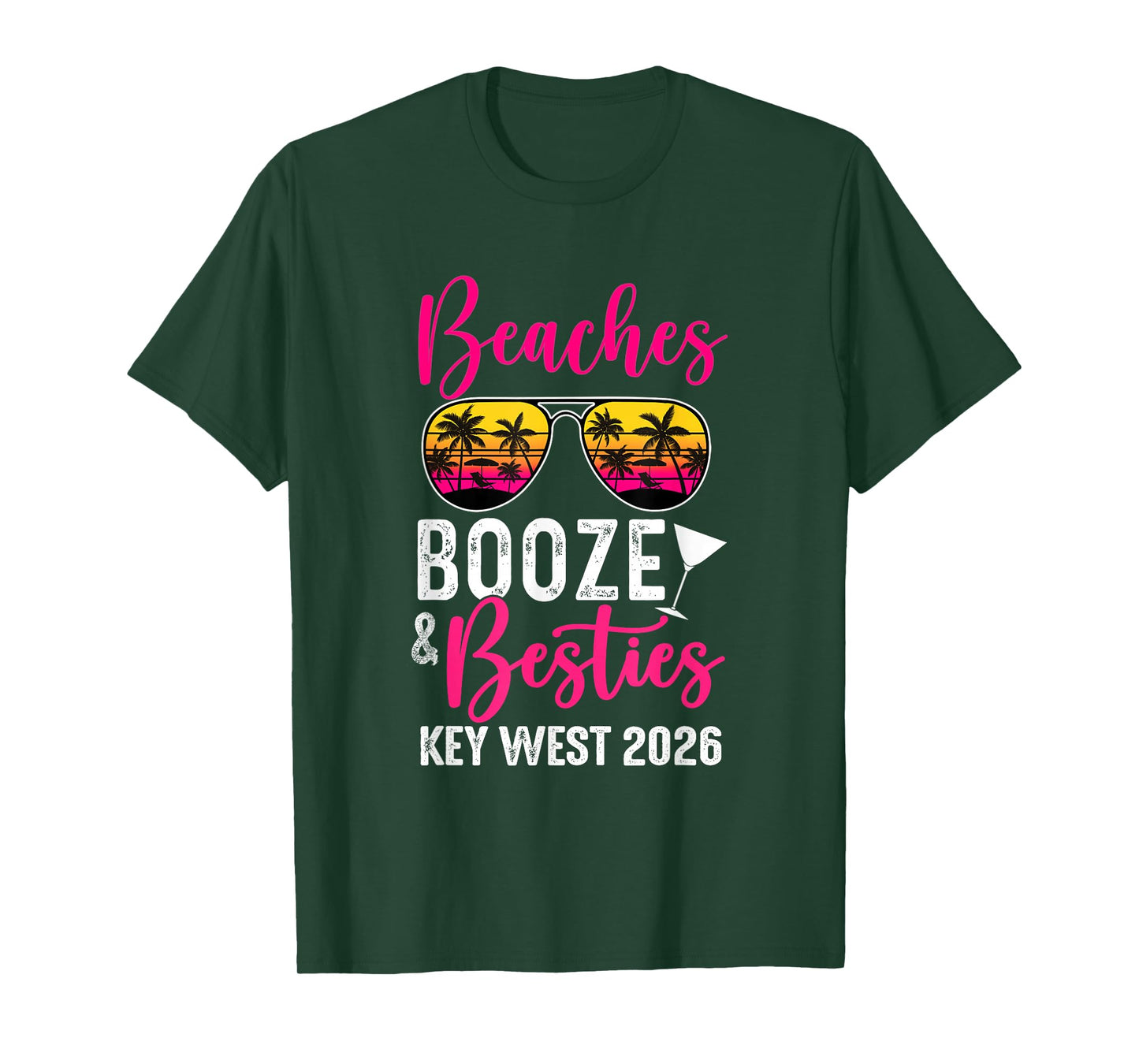 Girls Weekend Trip Key West 2026 Beaches Booze Besties T-Shirt