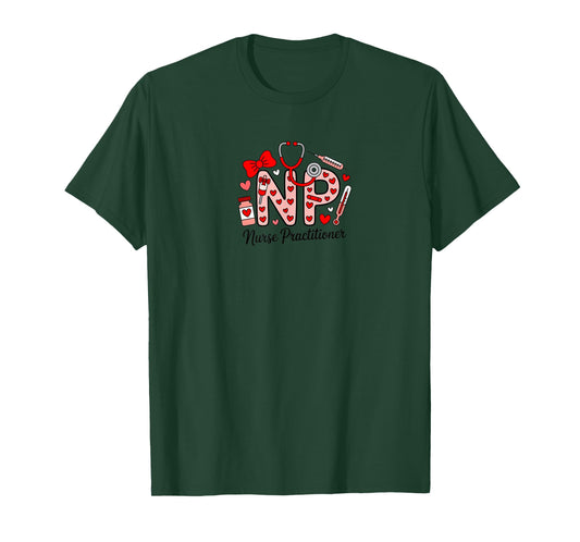 Nurse Practitioner Valentine Design for Healthcare Workers T-Shirt