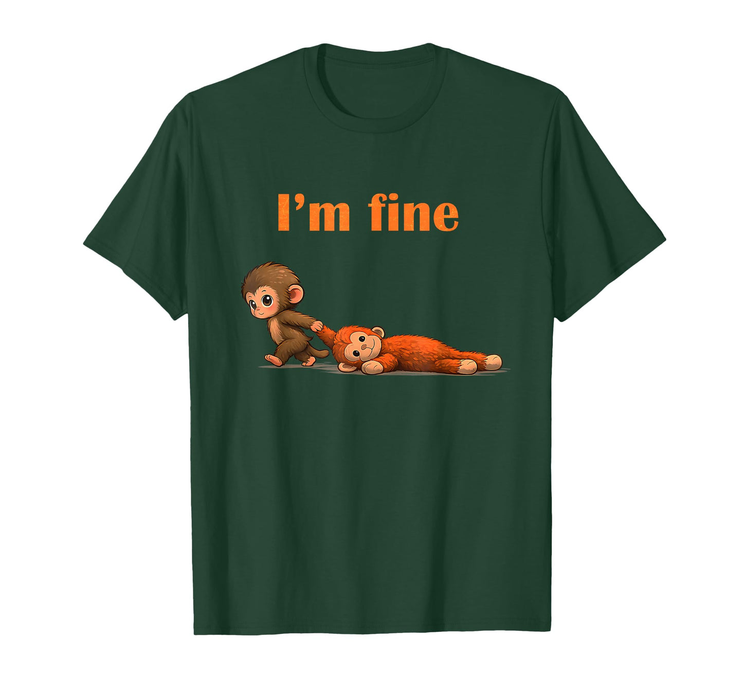 Punch The Monkey Cuddling Stuffed Animal Meme Viral Internet T-Shirt