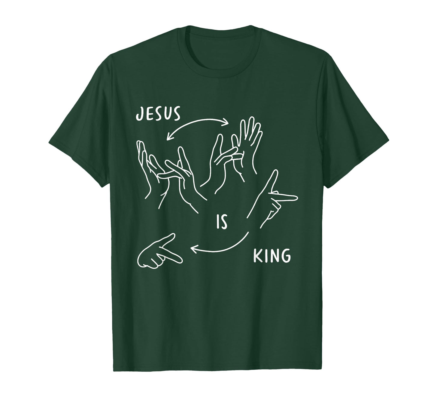 Jesus is King ASL Sign Language Christian T-Shirt