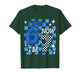 Blue Checkered I was 6 Now I'm 7 Birthday Boy Bday T-Shirt