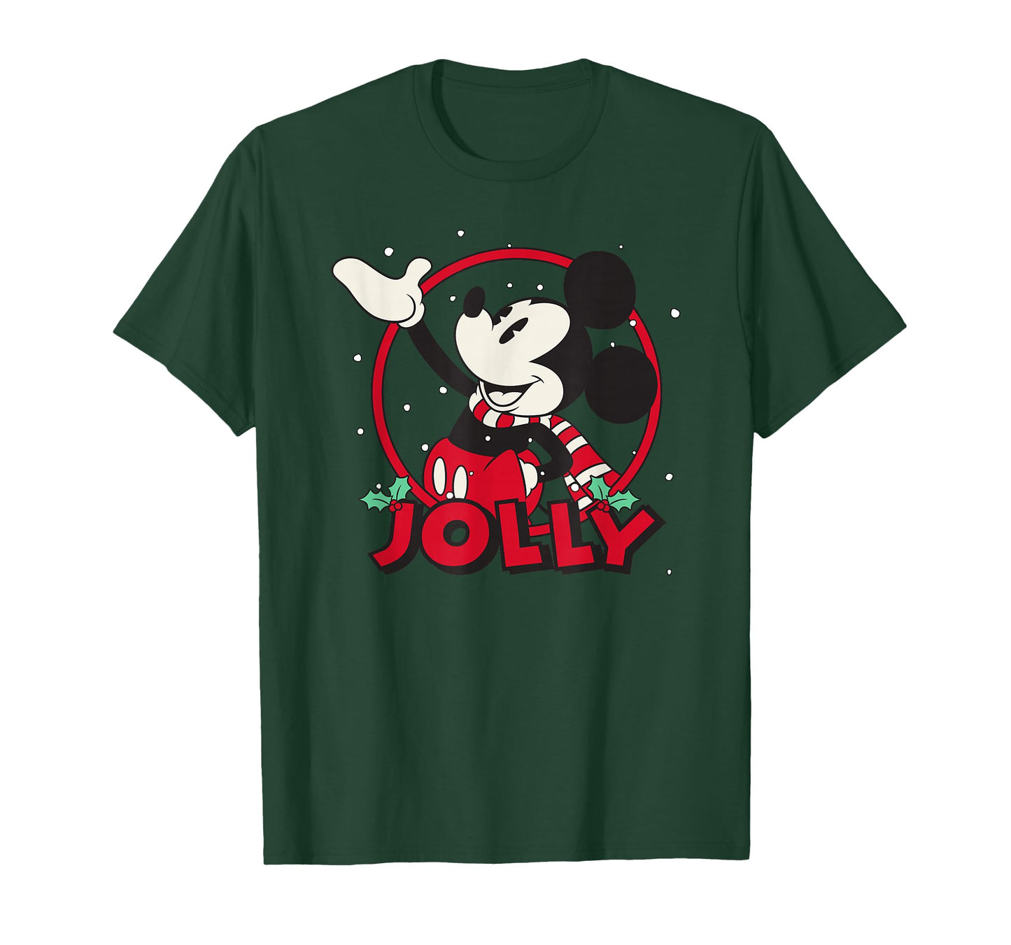 Disney Mickey and Friends Christmas Jolly Mickey Portrait T-Shirt