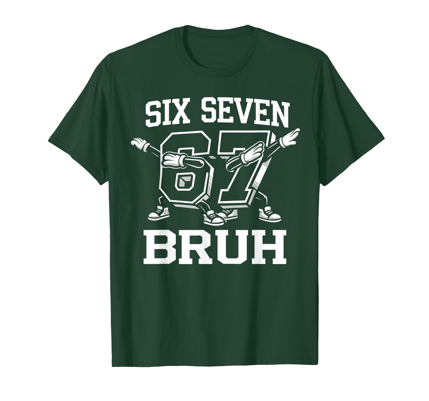 Six Seven 67 Bruh Dabbing Boys Funny Meme Gen Alpha T-Shirt