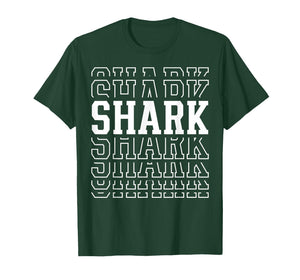 Shark Layered Text Costume Animal Lover T-Shirt