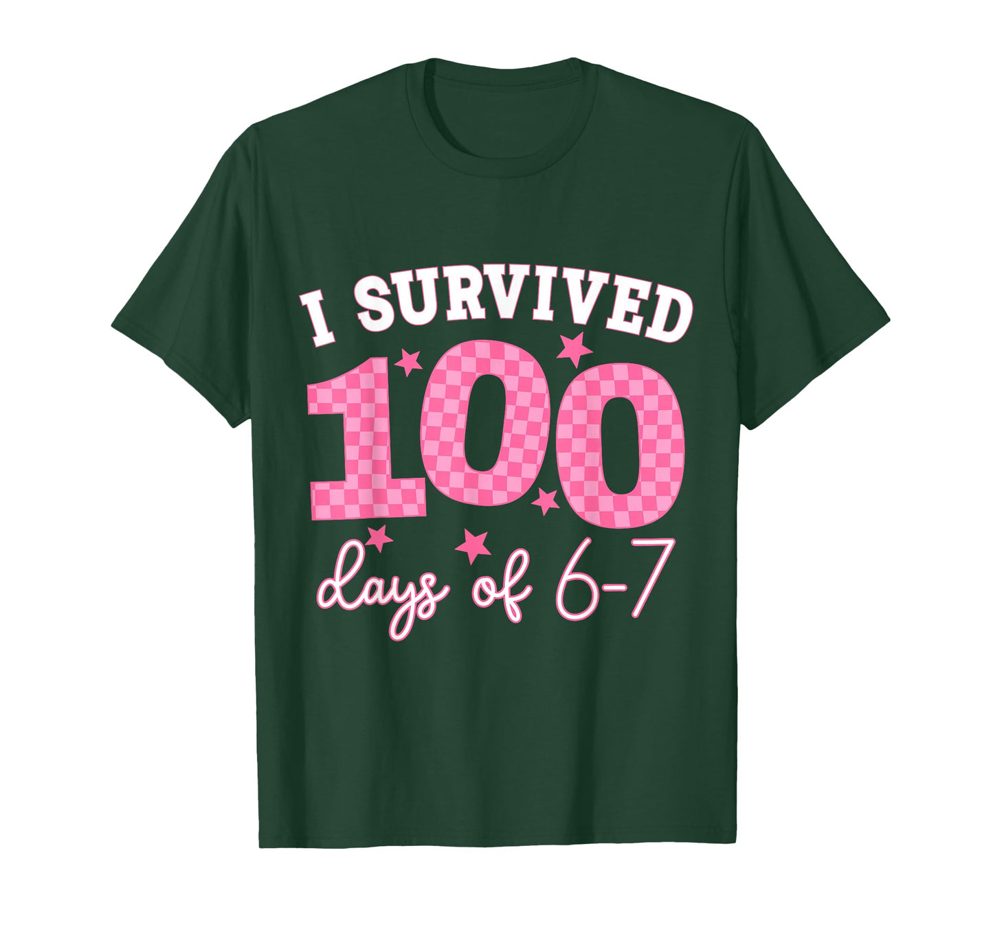 I Survived 100 Days of 6-7 Meme 67 Six Seven Teacher Kids T-Shirt