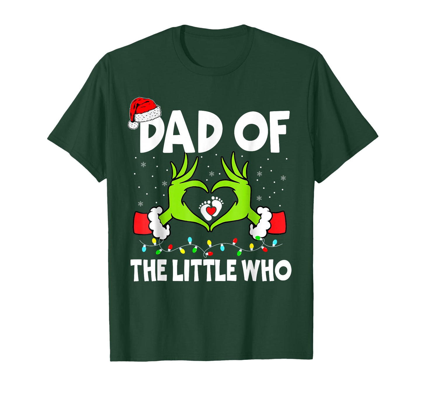 Dad of The Little Who Funny Christmas Pregnancy Announcement T-Shirt