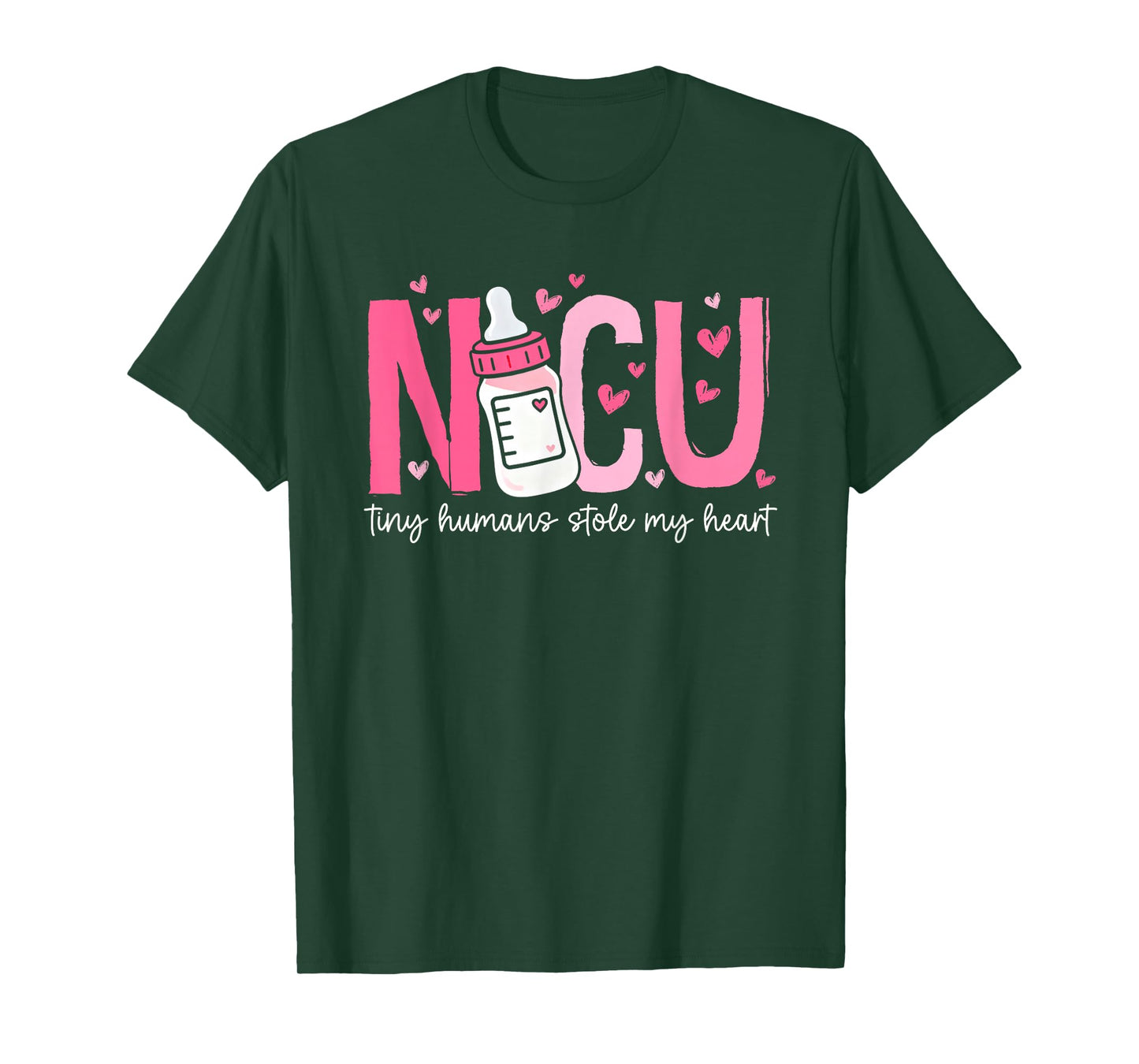 Valentines NICU Nuse Tiny-Humans Stole My Heart Nursing Life T-Shirt