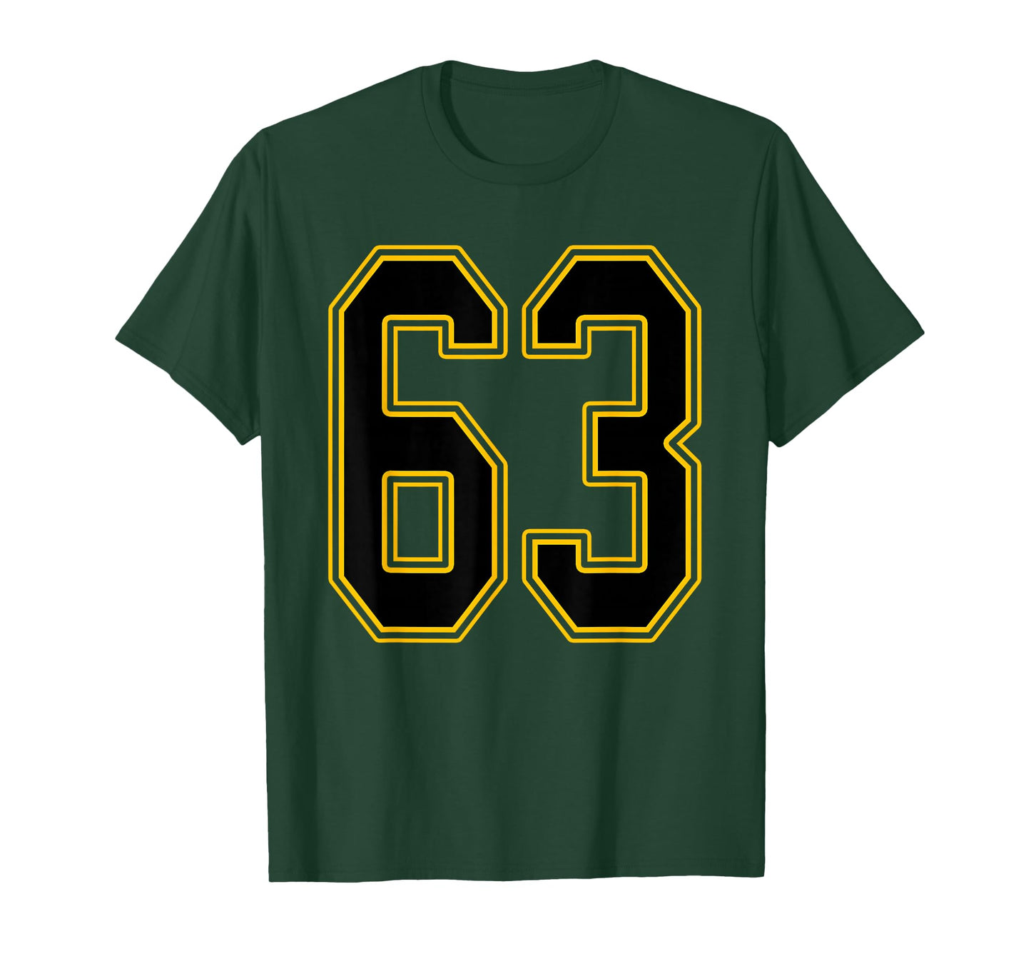 Black and Gold Number 63 Jersey Player Uniform #63 T-Shirt
