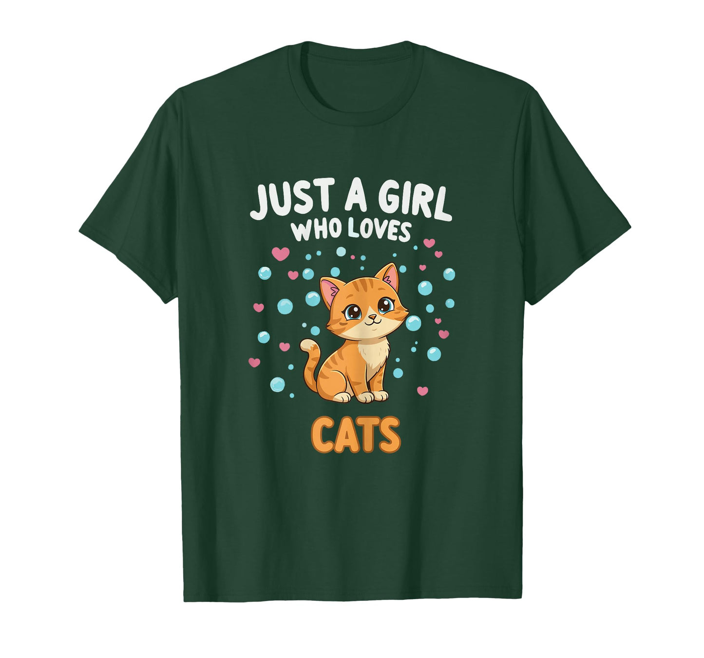 Kawaii Cat Just A Girl Who Loves Cats Shirts for Girls T-Shirt