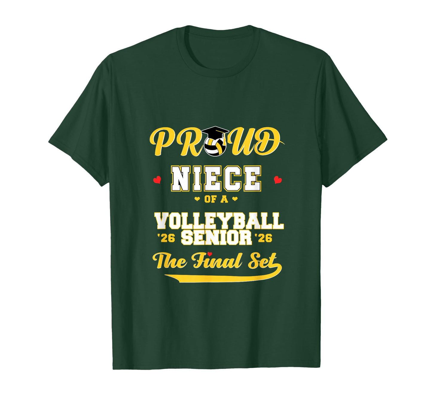 Cool Family '26 Graduation Volleyball Player Niece T-Shirt