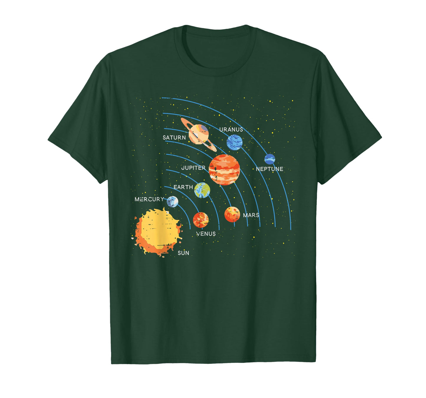 Solar System Sun Planets Orbit Space Galaxy Men Women Kids T-Shirt